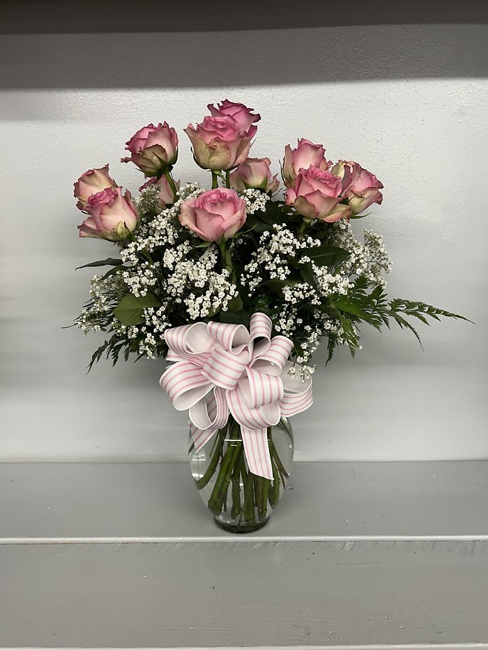 Dozen Pink Roses
