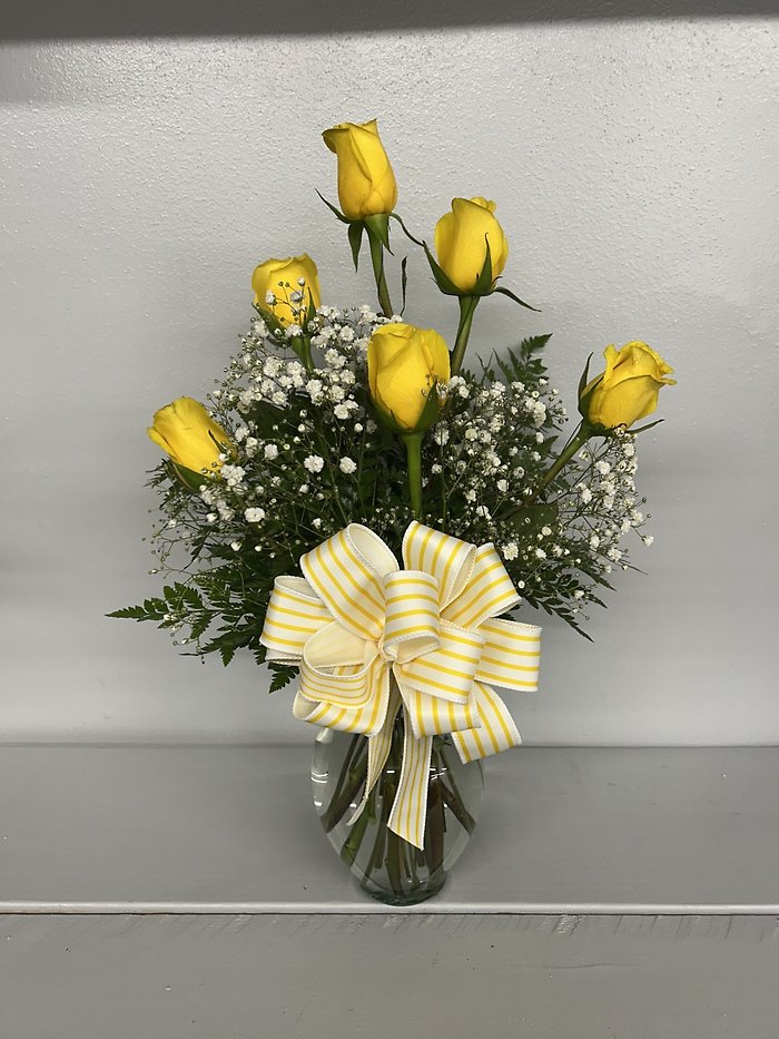 Half Dozen Yellow Roses